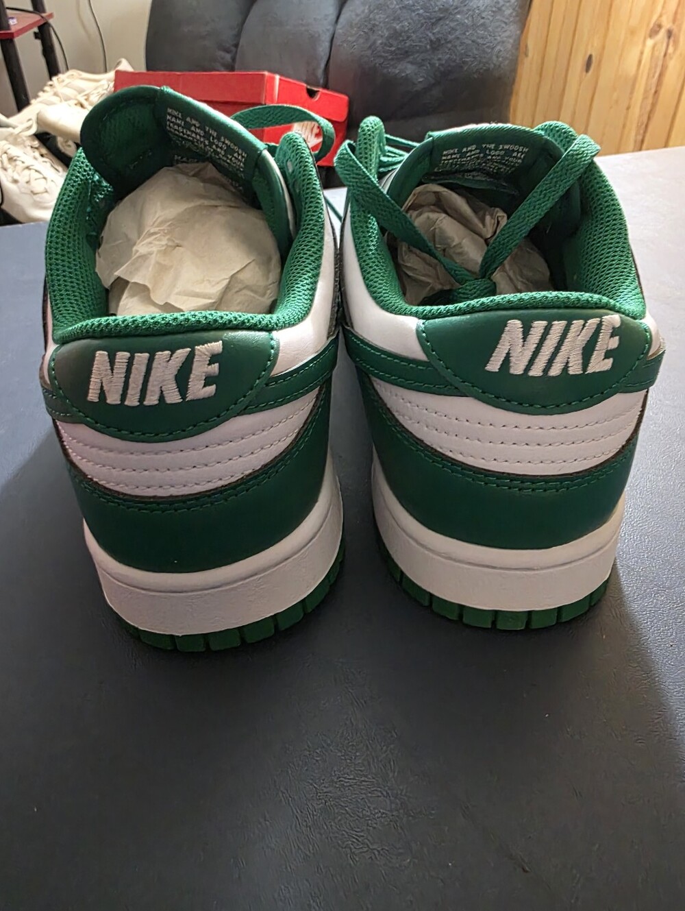 Nike Dunk "Michigan State" Dunks Green and White Low-Top Sneakers Size 11m - Picture 5 of 7